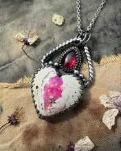 Load image into Gallery viewer, Galaxy and tourmaline heart pendant