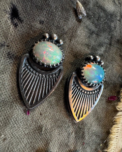 Opal earrings