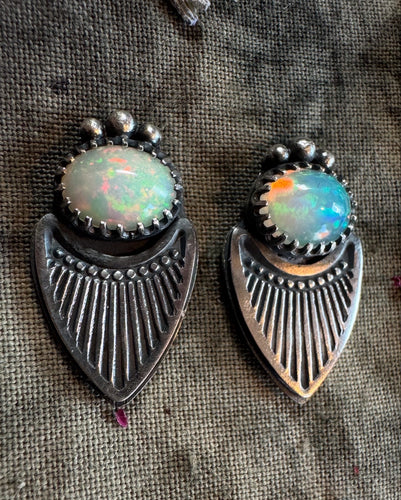 Opal earrings