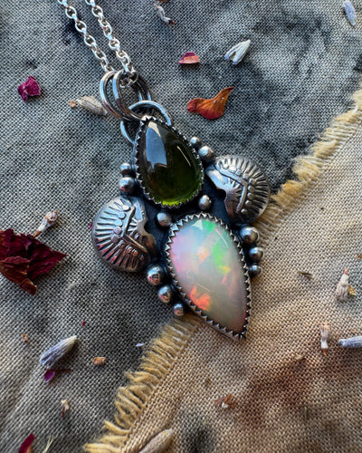 Silver Opal pendant