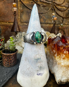 Silver Malachite Ring