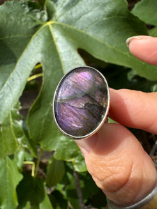 Purple labradorite ring