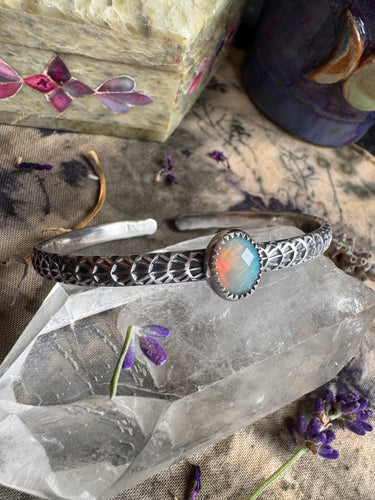 Faceted Oval Opal cuff
