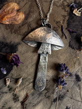 Load image into Gallery viewer, Sterling silver mushrooms pendant