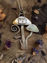 Load image into Gallery viewer, Sterling silver mushrooms pendant