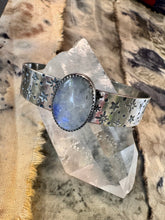 Load image into Gallery viewer, Rainbow moonstone starry cuff