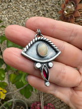 Load image into Gallery viewer, Opal and Garnet eye Necklace