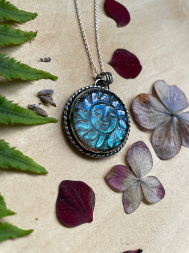 Labradorite sun pendant