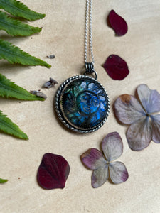 Blue Labradorite sun pendant