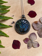 Load image into Gallery viewer, Blue Labradorite sun pendant