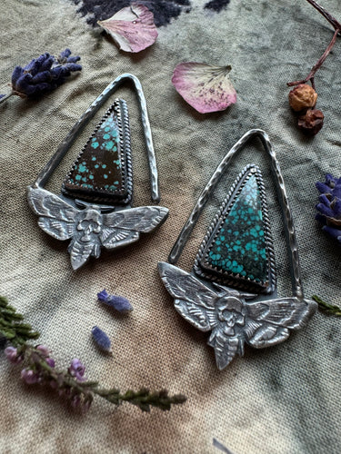 Turquoise moth ear weights