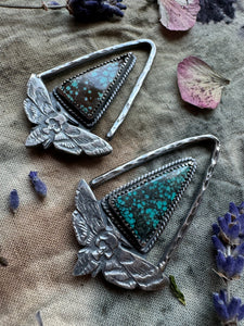 Turquoise moth ear weights