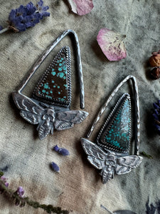 Turquoise moth ear weights