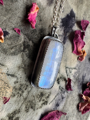 Rainbow moonstone pendant