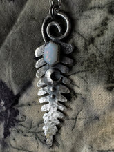 Load image into Gallery viewer, Silver opal fern necklace