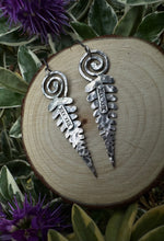 Load image into Gallery viewer, Spiral Fern Earrings (moon phase)