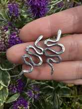 Load image into Gallery viewer, Silver snake studs