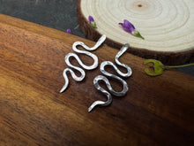 Load image into Gallery viewer, Silver snake studs