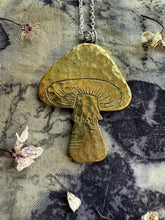 Load image into Gallery viewer, Brass mushroom necklace