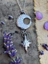 Load image into Gallery viewer, Chunky starry moon necklace