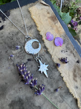 Load image into Gallery viewer, Chunky starry moon necklace