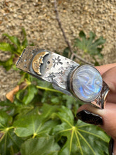 Load image into Gallery viewer, Rainbow moonstone cuff for Sam