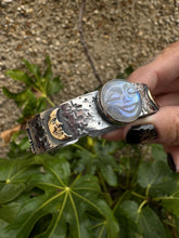 Load image into Gallery viewer, Rainbow moonstone cuff for Sam
